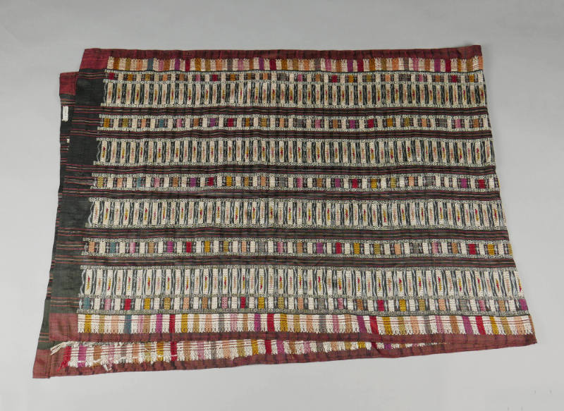 Textile, 20th Century
probably Lao culture; Laos or Vietnam
Cotton and silk; 31 3/4 × 83 1/8 …