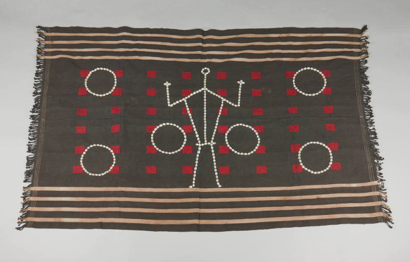 Textile, 20th Century
probably Lao culture; Laos or Vietnam
Cotton and silk; 56 × 39 1/4 in.
…