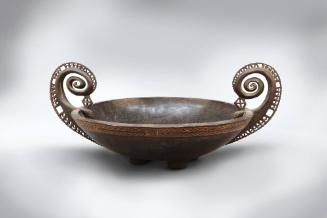 Bowl with Spiral Shaped  Handles, 20th Century
Admiralty Islands, Melanesia, Oceania
Wood; 9 …