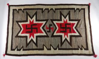 Rug, c. 1911
Navajo culture; Southwest United States
Wool and pigment; 38 × 58 in.
2020.4.1
…