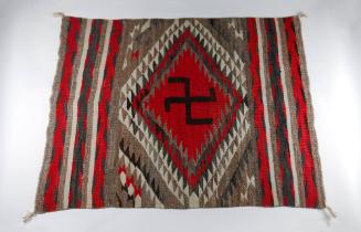 Rug, c. 1890
Navajo culture; Southwest United States
Wool and pigment; 43 × 58 in.
2020.4.3
…