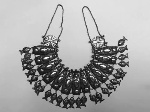 Necklace, 20th Century
Miao culture; probably Guizhou Province, China
Silver; 14 × 14 1/2 × 1…