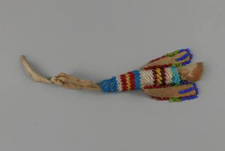 Rabbit Foot Charm, mid 20th Century
Zuni culture; New Mexico
Rabbit foot and beads; 3 1/2 in.…