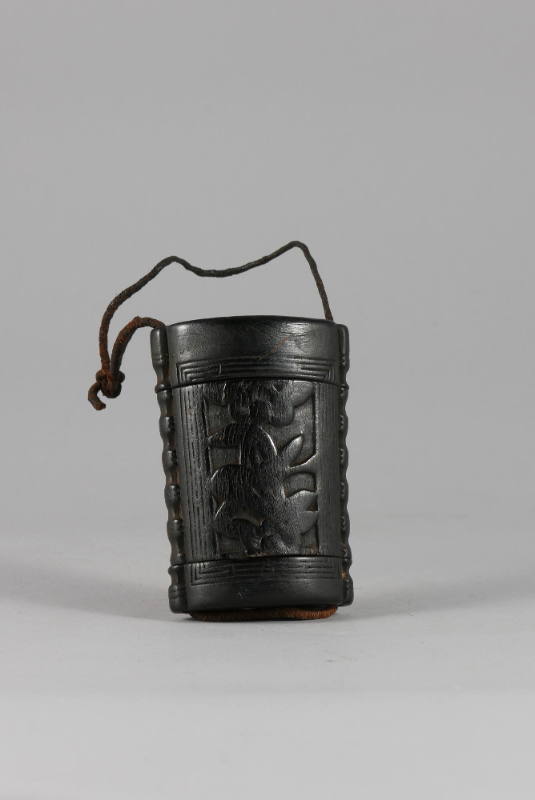 Tobacco Container, 20th Century
Miao culture; China
Wood, cloth and resin; 3 3/4 × 2 1/2 × 1 …