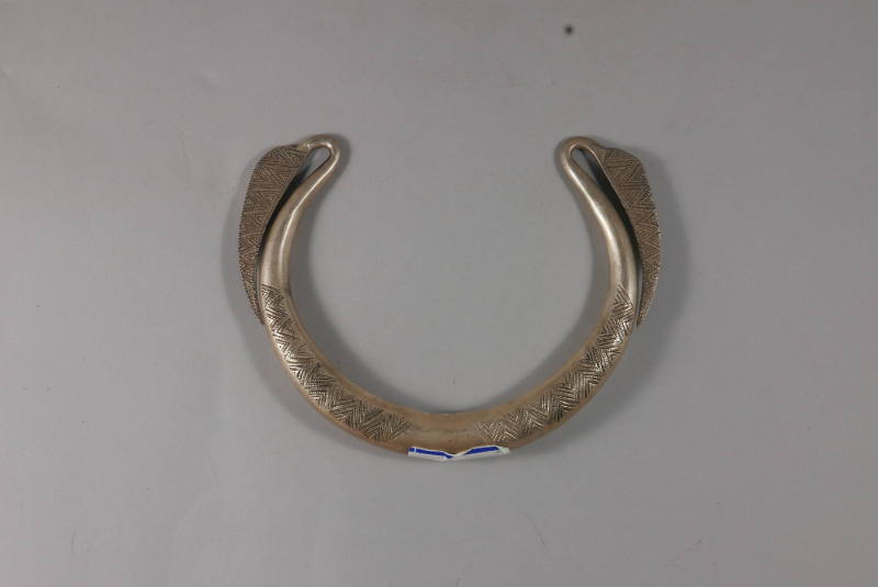 Neck Ring, 20th Century
Miao culture; probably Guizhou Province, China
Silver; 5 3/4 × 7 1/4 …