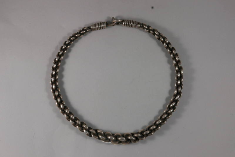 Neck Ring, 20th Century
Miao culture; probably Guizhou Province, China
Silver; 9 1/4 × 9 5/8 …