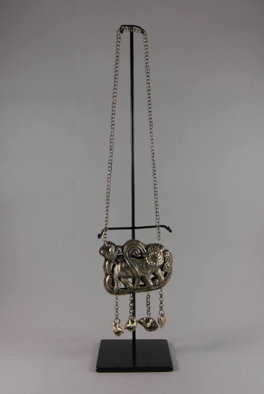 Necklace, 20th Century
Miao culture; probably Guizhou Province, China
Silver; 16 × 4 1/2 × 1/…