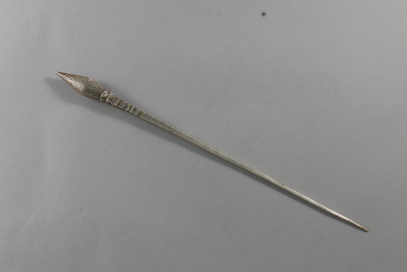 Hair Pin, 20th Century
Miao culture; probably Guizhou Province, China
Silver; 10 3/8 × 1/2 × …