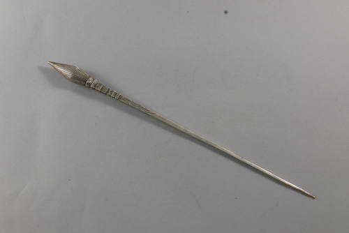 Hair Pin, 20th Century
Miao culture; probably Guizhou Province, China
Silver; 10 3/8 × 1/2 × …