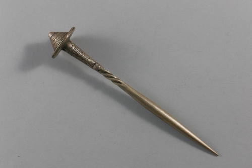 Hair Pin, 20th Century
Miao culture; probably Guizhou Province, China
Silver; 6 1/2 × 1 1/8 ×…