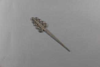 Hair Pin, 20th Century
Miao culture; probably Guizhou Province, China
Silver; 5 3/4 × 1 1/4 ×…