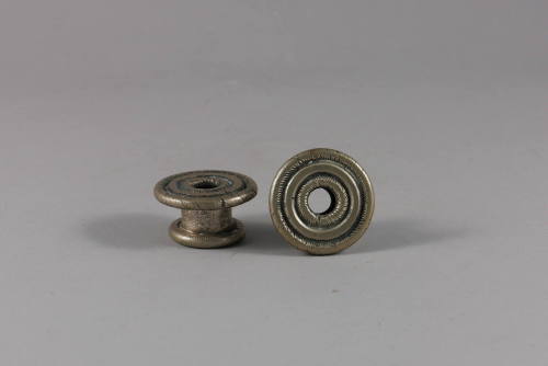 Ear Spools, 20th Century
Miao culture; probably Guizhou Province, China
Silver; 5/8 × 1 1/4 i…