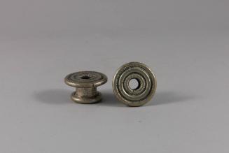 Ear Spools, 20th Century
Miao culture; probably Guizhou Province, China
Silver; 5/8 × 1 1/4 i…