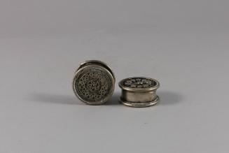 Ear Spools, 20th Century
Miao culture; probably Guizhou Province, China
Silver; 1/2 × 1 1/8 i…