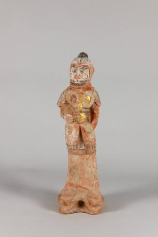 Warrior Figure
Tang dynasty (618-907)
Painted ceramic
Gift of Kevin Branch
2001.58.4.2