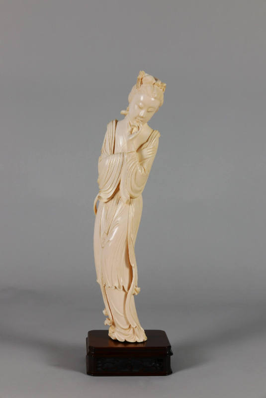 Female Figure, Qing Dynasty (late 19th Century)
Han people;China
Ivory; 16 1/2 in.
F39771
G…