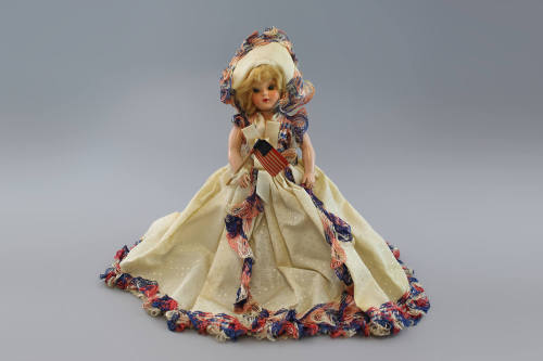 Story Book Doll, c. 1950
Maker unknown; United States
Porcelain and fabric; 7 1/2 in.
34770.…