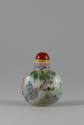 Snuff Bottle with Scholars, late 20th century 
China
Milk glass, enamel and cork; 2 3/8 × 2 7…