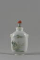 White Snuff Bottle with Painted Landscape, Qing dynasty (1644-1911)
China
Porcelain, enamel, …