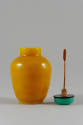 Yellow and Green Snuff Bottle, Qing dynasty (1644-1911)
China
Peking glass and cork; 3 1/2 × …