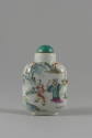 Snuff Bottle with Boy Riding Ox, Qing dynasty (1644-1911)
China
Porcelain, enamel, cork and b…