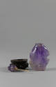 Fish-Shaped Snuff Bottle, late 20th century
China
Amethyst, wood, and cork; 2 1/2 × 1 1/2 × 1…