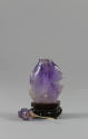 Fish-Shaped Snuff Bottle, late 20th century
China
Amethyst, wood, and cork; 2 1/2 × 1 1/2 × 1…