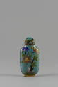 Blue Snuff Bottle with Flowers, People’s Republic of China, late 20th century
China
Brass, en…