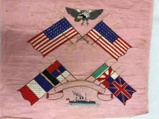 WWI Memoriam Flag, early 20th Century
United States
Silk and cotton; 18 1/2 × 21 1/2 in.
96.…