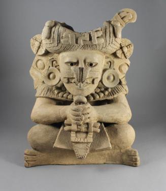 Urn, 300-600 CE
Zapotec culture; Mexico
Ceramic; 14 1/2 × 10 in.
2000.56.7
The Dr. Eli B. a…