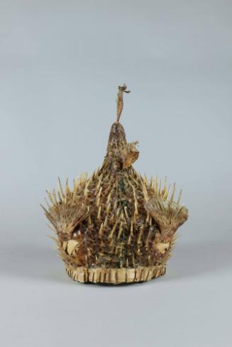 Porcupine Fish Helmet (Replica), 2021
I-Kiribati style; California
Porcupine fish, palm and f…