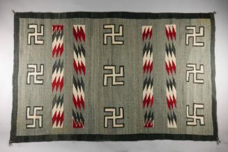 Rug, c. 1920
Navajo culture; Southwest United States
Wool and pigment; 44 × 72 in.
2021.4.3
…