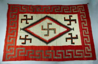 Rug, c. 1910
Navajo culture; Southwest United States
Wool and pigment; 57 × 96 in.
2021.4.2
…
