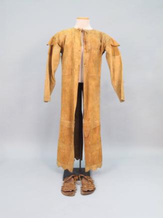 Coat, c. 1905
Guaymas, Mexico
Leather; 19 1/2 × 50 1/2 in.
77.34.1
Gift of Mr. Robert C. No…