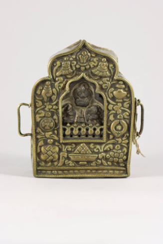 Amulet Box (Gau or Gawu), 19th to 20th Century
Tibet Autonomous Region
Brass; 4 1/4 × 3 7/8 ×…