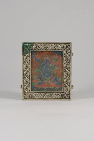 Amulet Box (Gau or Gawu), 20th Century
Tibet Autonomous Region
Silk, glass and silver; 4 × 3 …