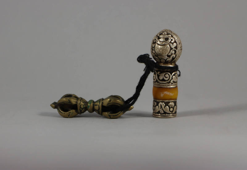 Seal with Vajra, 19th to 20th Century
Tibet Autonomous Region
Silver, carnelian, brass and co…