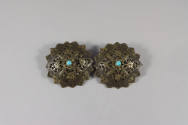 Cloak Pins with Chain (Koma and Japtha), 19th to 20th Century
Bhutan
Gilt silver and turquois…