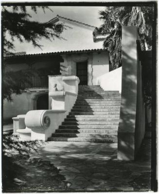 Staircase in Bowers Museum's Key Courtyard, 1930-1935
Edward W. Cochems; Santa Ana, California…