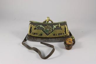 Flint Pouch (Mechag), 19th to 20th Century
Tibet Autonomous Region
Leather, brass and steel; …