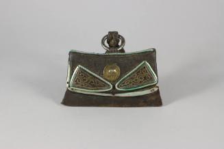 Flint Pouch (Mechag), 19th to 20th Century
Tibet Autonomous Region
Leather, silver, brass and…