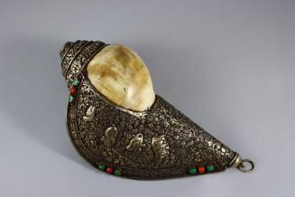 Shell Trumpet (Dung Dkar), 18th to 19th Century
Tibet Autonomous Region
Shell, silver, turquo…