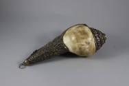 Shell Trumpet (Dung Dkar), 18th to 19th Century
Tibet Autonomous Region
Shell, silver, turquo…