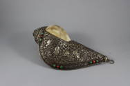 Shell Trumpet (Dung Dkar), 18th to 19th Century
Tibet Autonomous Region
Shell, silver, turquo…