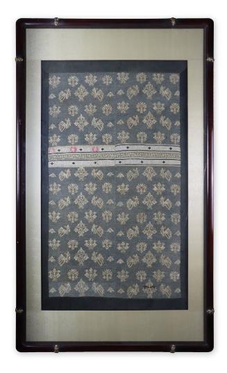 Wedding Blanket, 19th Century
Miao culture; Guizhou Province, China
Cotton and silk; 53 × 33 …