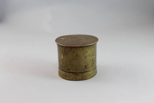 Lime Container, 19th Century
Laos
Brass; 2 3/8 × 3 3/8 × 3 3/8 in.
2021.7.18a-c
Anonymous G…