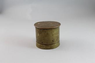 Lime Container, 19th Century
Laos
Brass; 2 3/8 × 3 3/8 × 3 3/8 in.
2021.7.18a-c
Anonymous G…