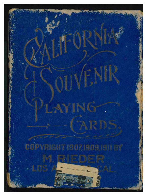 California Souvenir Playing Cards, c. 1911
M. Riedel; Los Angeles, California
Paper, ink and …