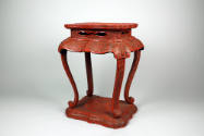 Cinnabar Incense Stand, Qianlong reign (1736-1795)
China
Wood, resin, and pigment; 17 3/4 × 1…