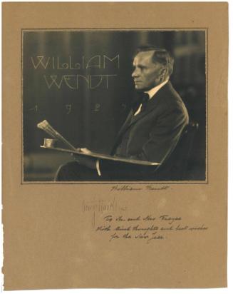 William Wendt, 1925
George Hurrell (American, 1904-1922)
Photographic print mounted on paper;…